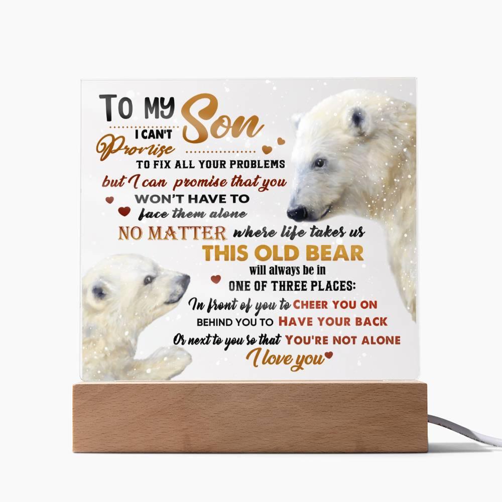 'Son's Guardian Bears' - Acrylic Square Plaque - Real Rad Boutique