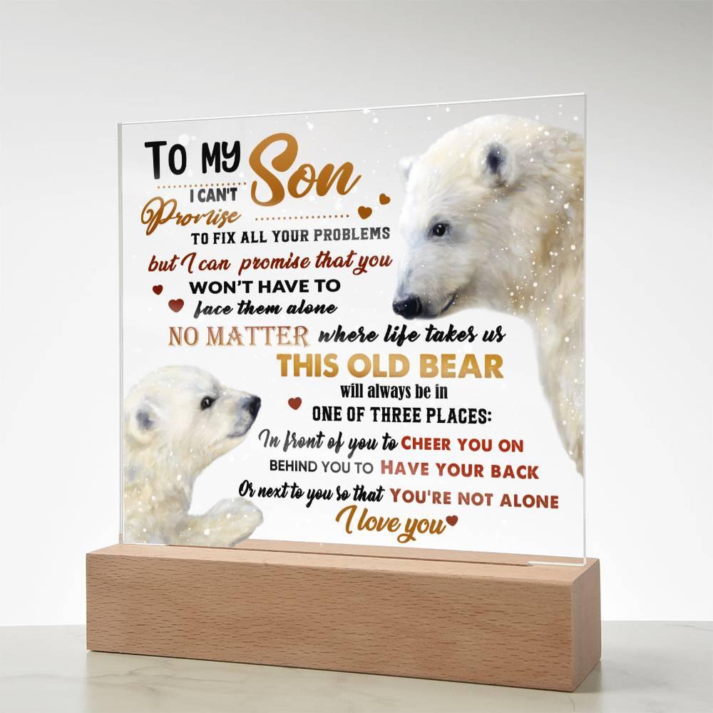 'Son's Guardian Bears' - Acrylic Square Plaque - Real Rad Boutique