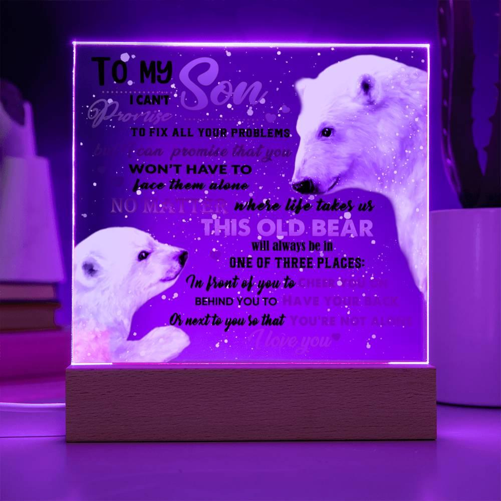 'Son's Guardian Bears' - Acrylic Square Plaque - Real Rad Boutique