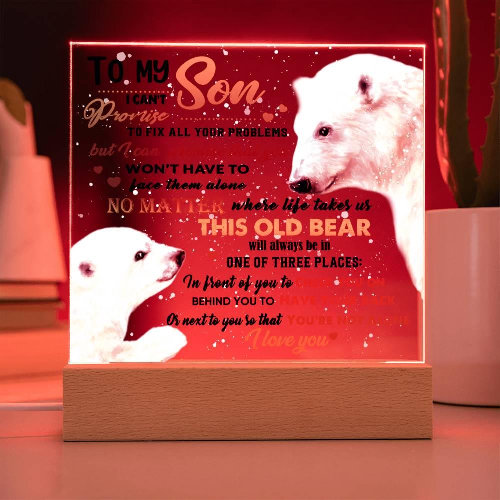 'Son's Guardian Bears' - Acrylic Square Plaque - Real Rad Boutique