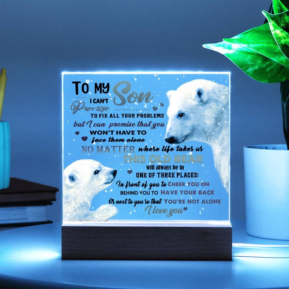 'Son's Guardian Bears' - Acrylic Square Plaque - Real Rad Boutique