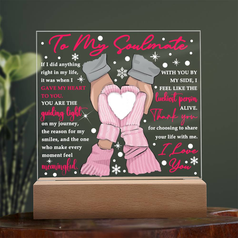 Soulmate 'Eternal Bliss' - Acrylic Square Plaque - Real Rad Boutique