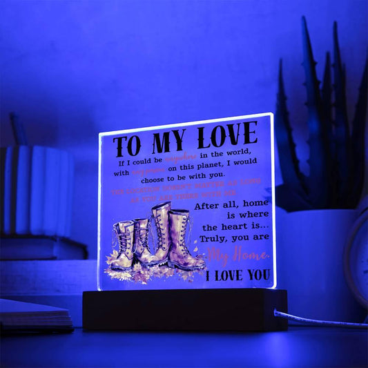 Soulmate 'Love's Destination' Acrylic Square Plaque - Real Rad Boutique