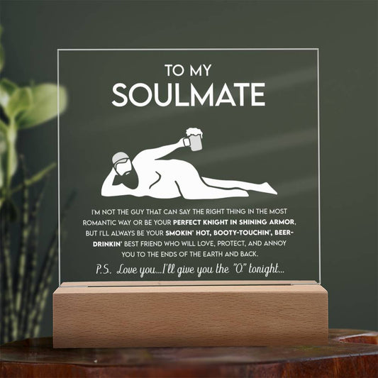 Soulmate 'Naughty & Nice' - Acrylic Square Plaque - Real Rad Boutique