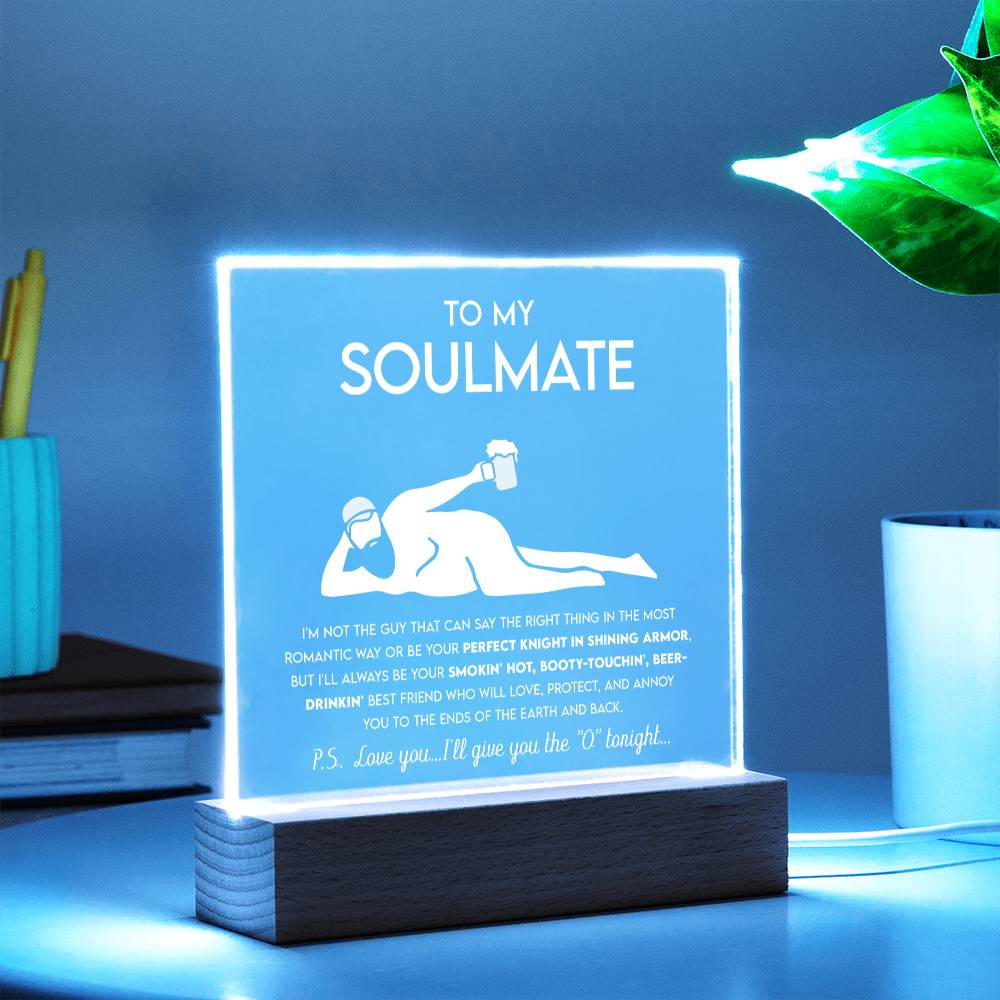 Soulmate 'Naughty & Nice' - Acrylic Square Plaque - Real Rad Boutique