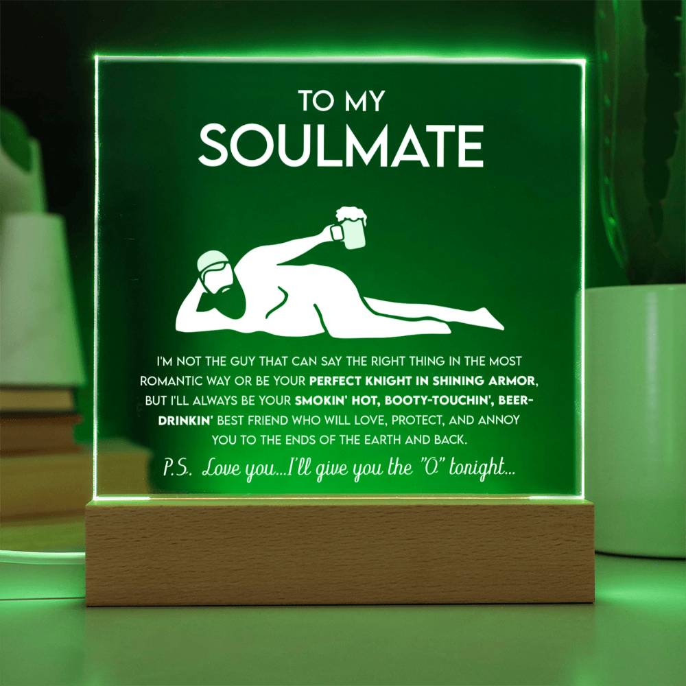 Soulmate 'Naughty & Nice' - Acrylic Square Plaque - Real Rad Boutique