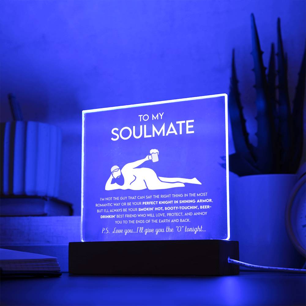 Soulmate 'Naughty & Nice' - Acrylic Square Plaque - Real Rad Boutique