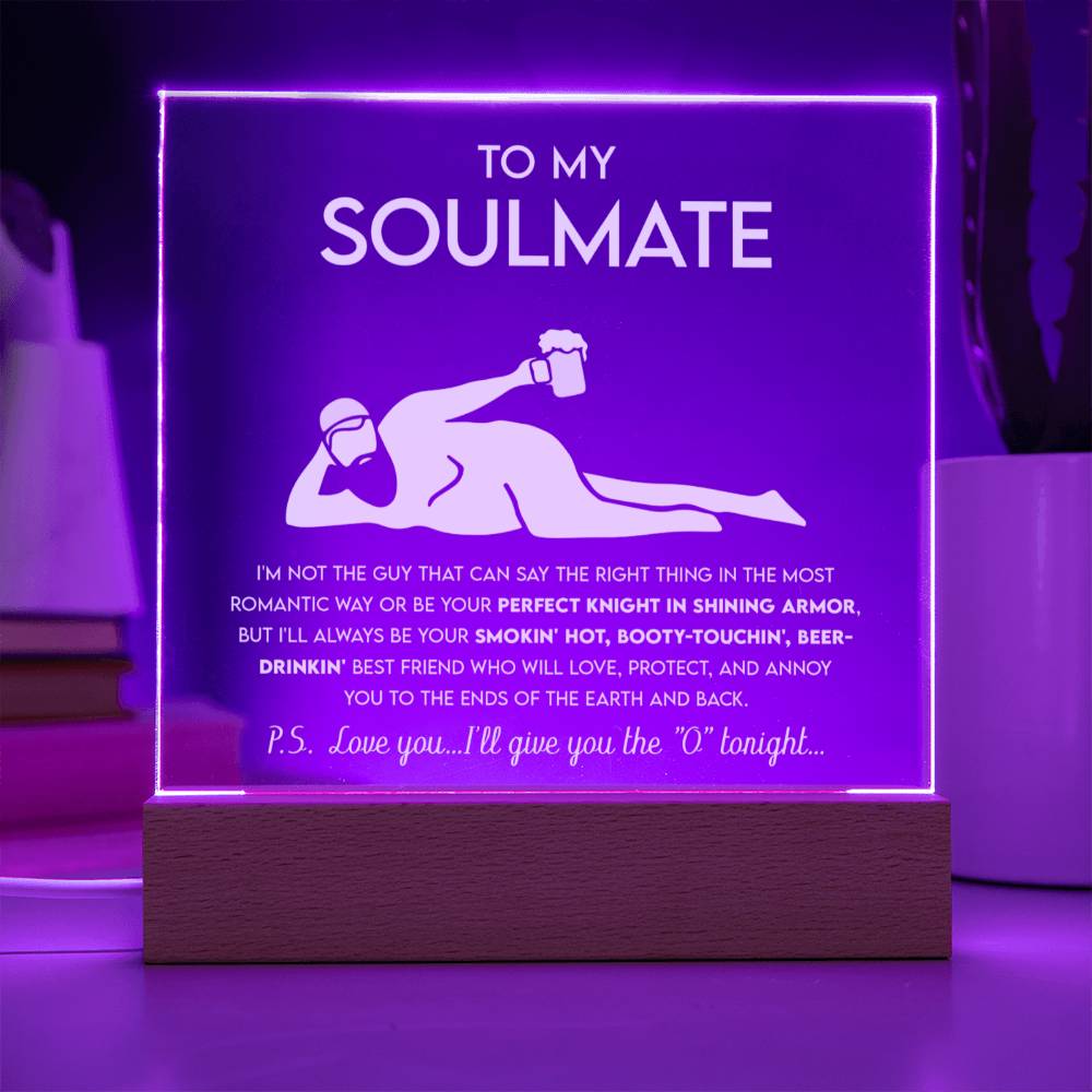 Soulmate 'Naughty & Nice' - Acrylic Square Plaque - Real Rad Boutique