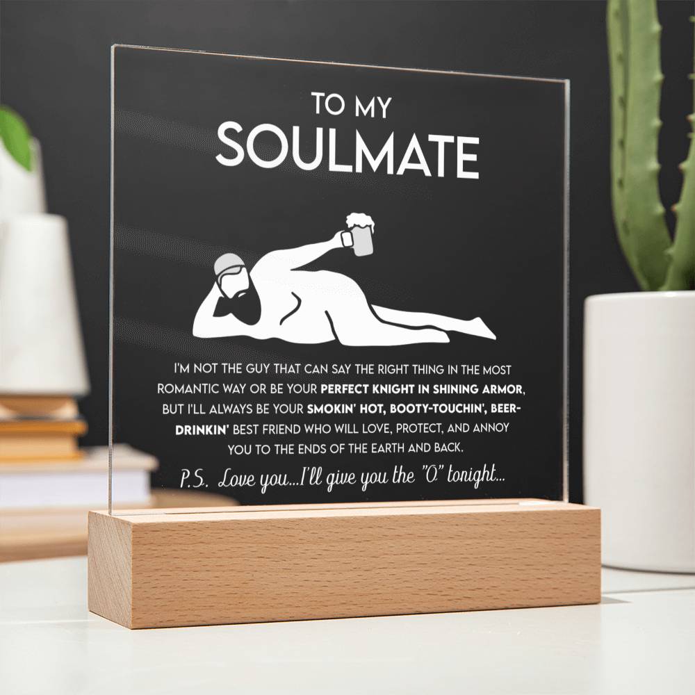 Soulmate 'Naughty & Nice' - Acrylic Square Plaque - Real Rad Boutique