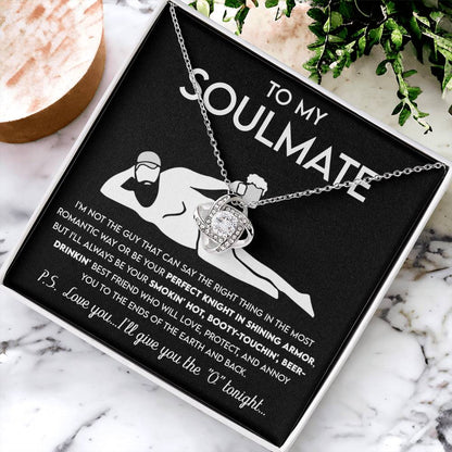 Soulmate 'Not Perfect Knight' Love Knot Necklace - Real Rad Boutique