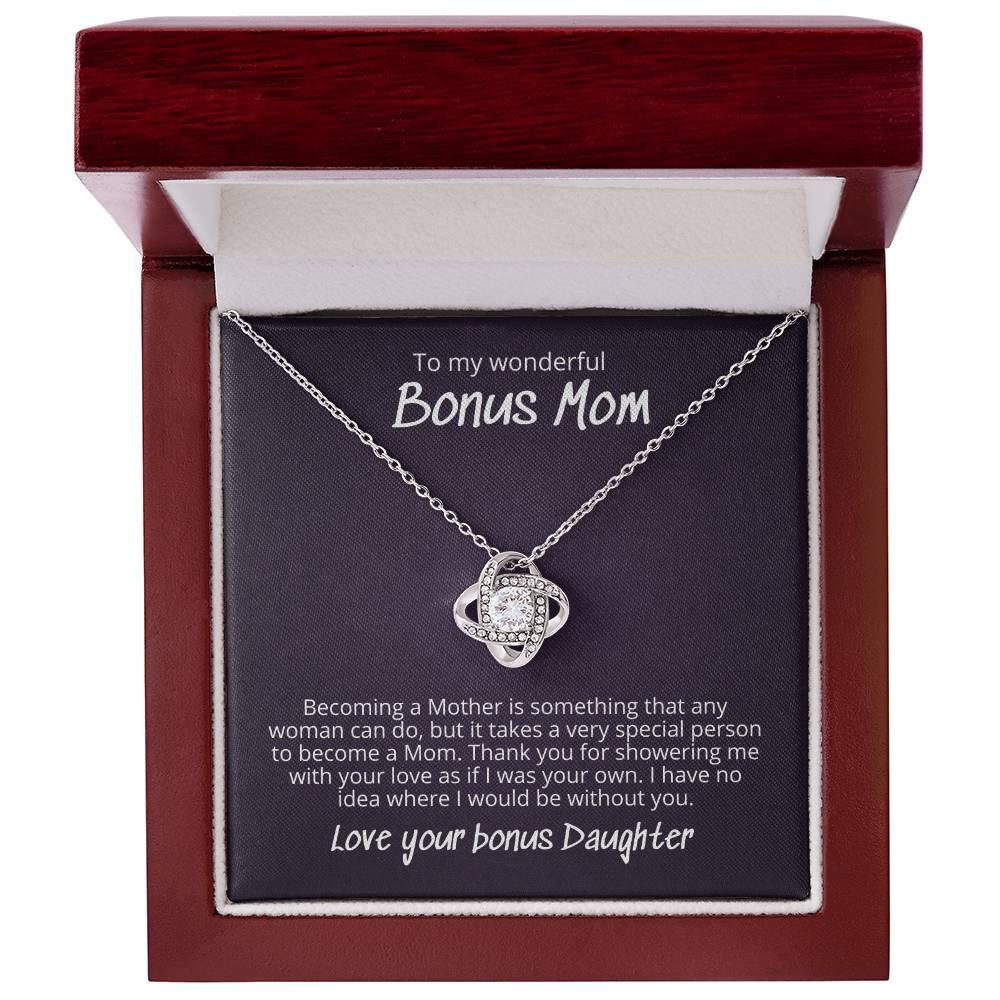 'Special Bonus Mom - Daughter' Love Knot Necklace - Real Rad Boutique