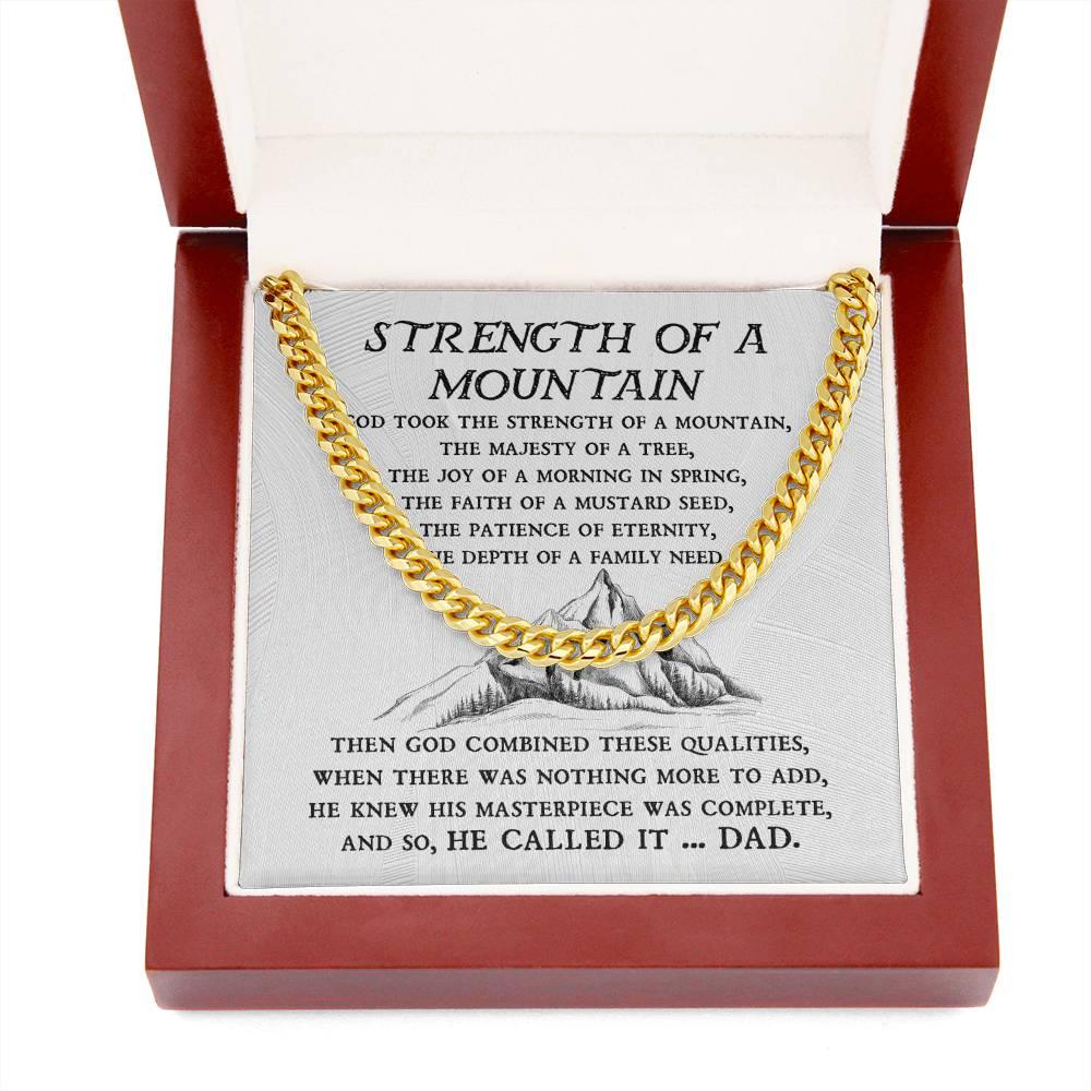 'Strength of a Mountain' Cuban Link Chain - Real Rad Boutique