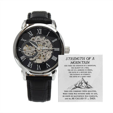 'Strength of a Mountain' Men's Openwork Watch - Real Rad Boutique