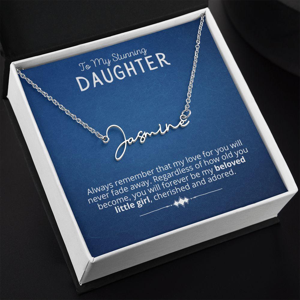 'Stunning Daughter' Custom Name Necklace - Real Rad Boutique