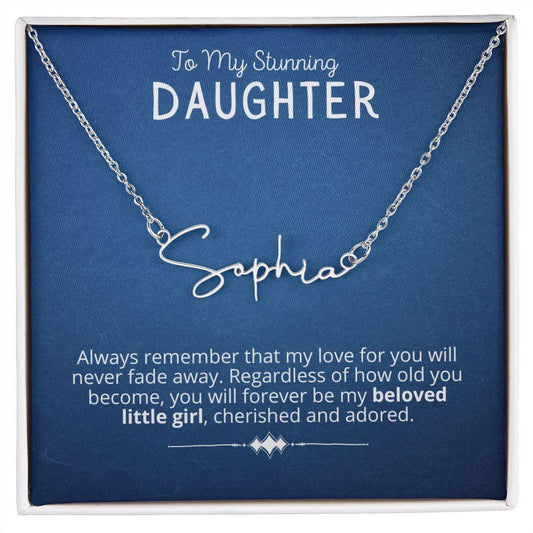 'Stunning Daughter' Custom Name Necklace - Real Rad Boutique