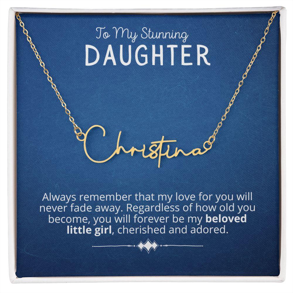 'Stunning Daughter' Custom Name Necklace - Real Rad Boutique