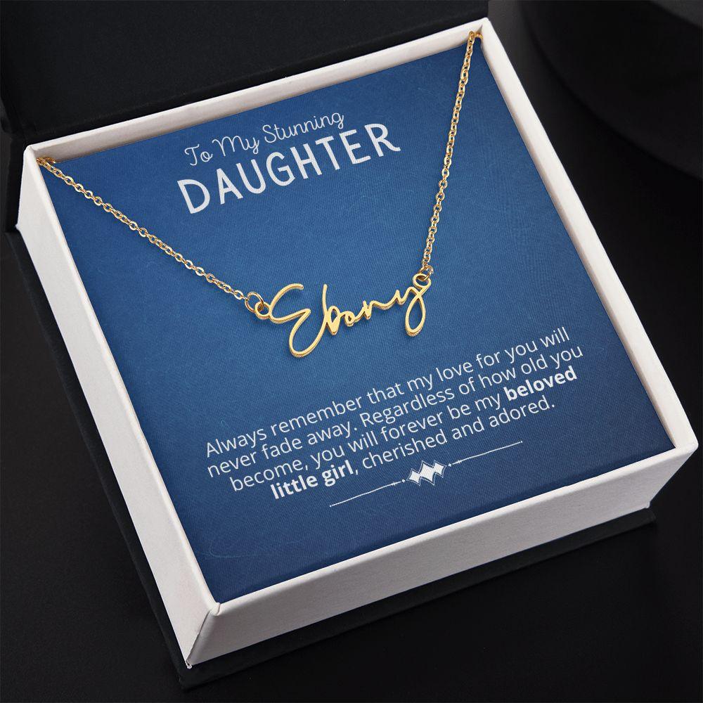 'Stunning Daughter' Custom Name Necklace - Real Rad Boutique