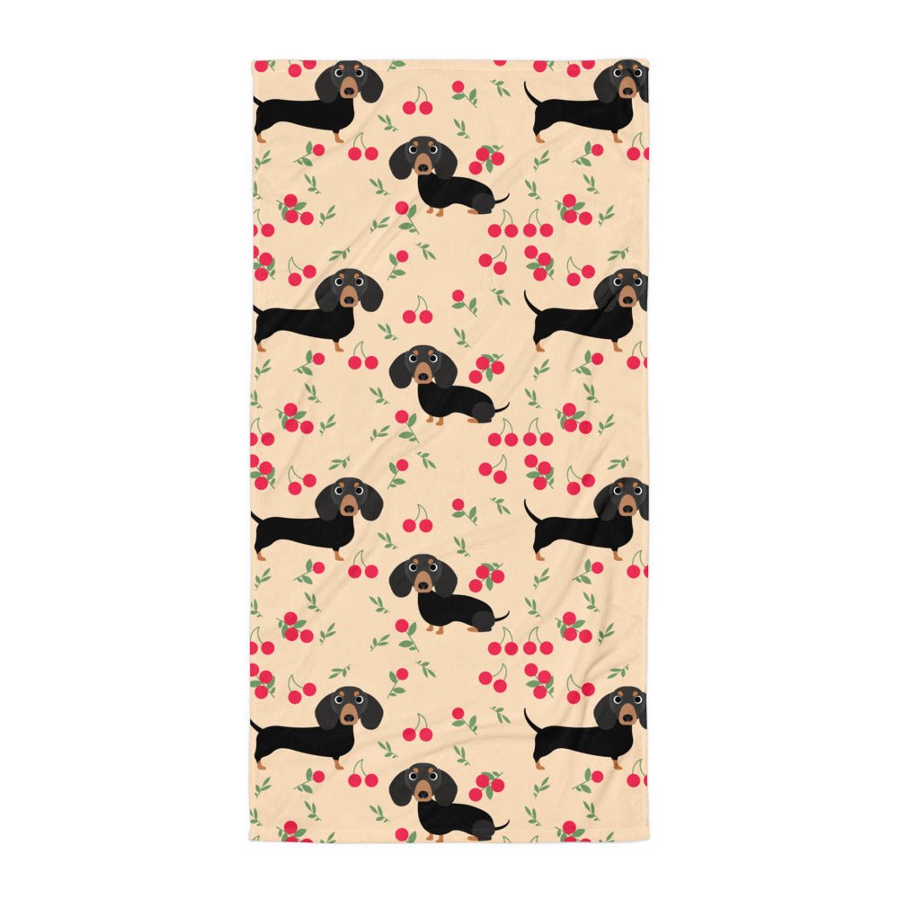 Summer Cherry - Dachshund Beach Towel - Real Rad Boutique