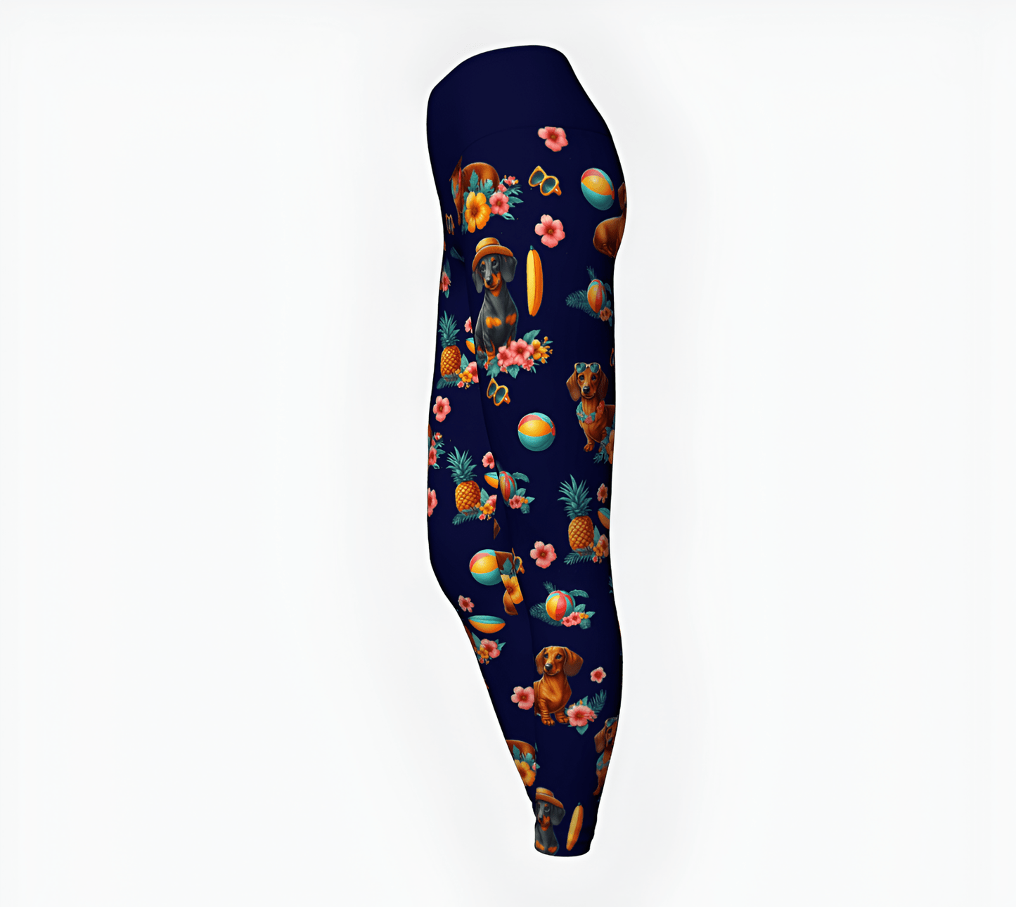 Summer Fun - Dachshund Yoga Leggings - Real Rad Boutique