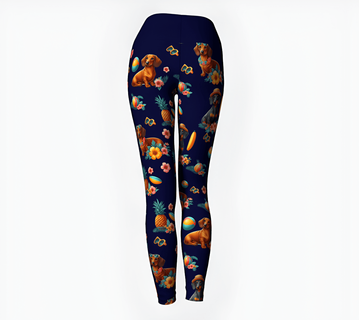 Summer Fun - Dachshund Yoga Leggings - Real Rad Boutique