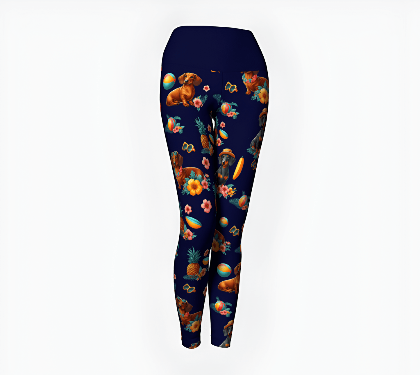 Summer Fun - Dachshund Yoga Leggings - Real Rad Boutique