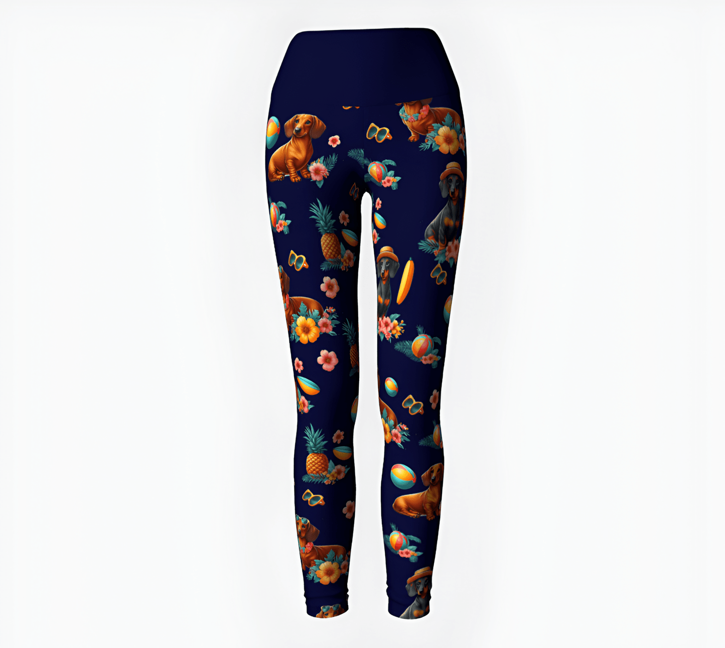 Summer Fun - Dachshund Yoga Leggings - Real Rad Boutique