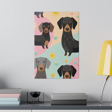 Sunny Delight - Dachshund Matte Canvas - Real Rad Boutique