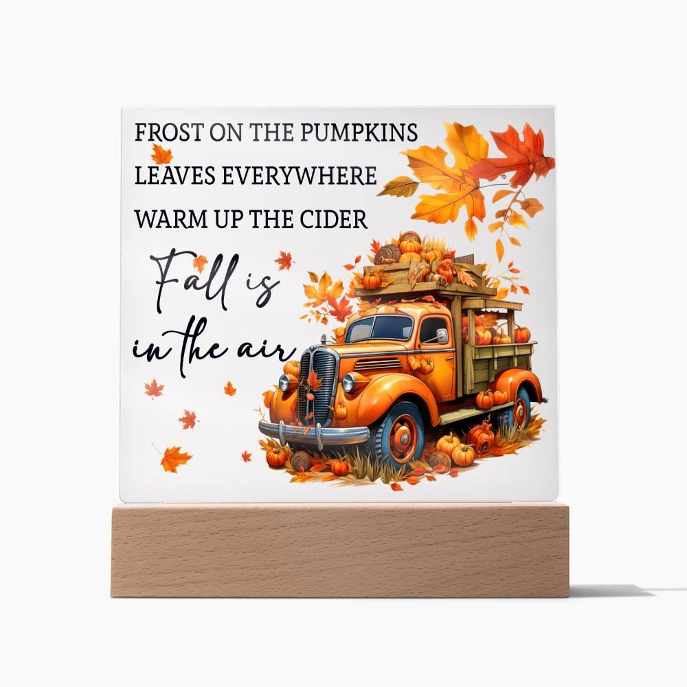 Thanksgiving 'Embrace Autumn's Charm' Acrylic Square Plaque - Real Rad Boutique