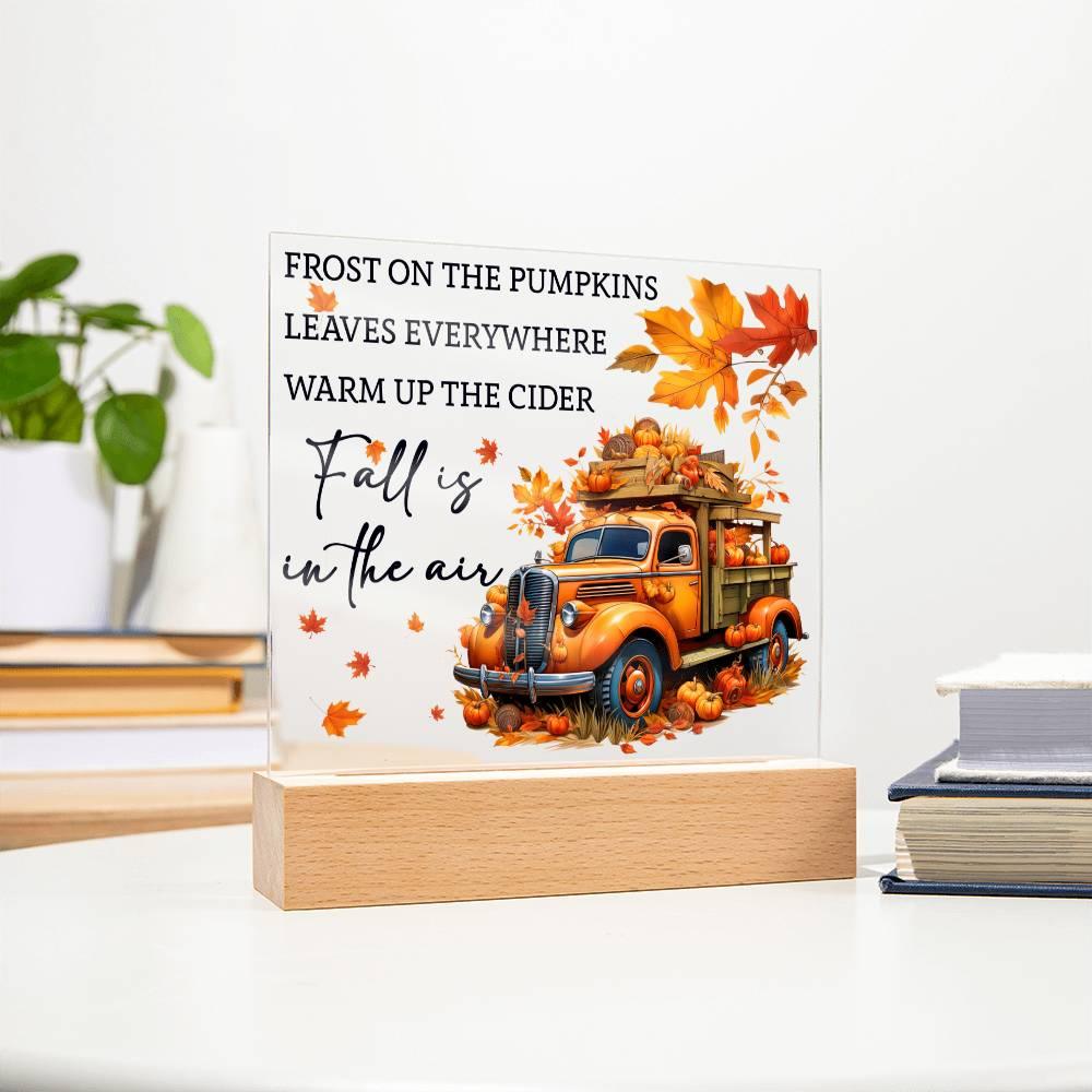 Thanksgiving 'Embrace Autumn's Charm' Acrylic Square Plaque - Real Rad Boutique