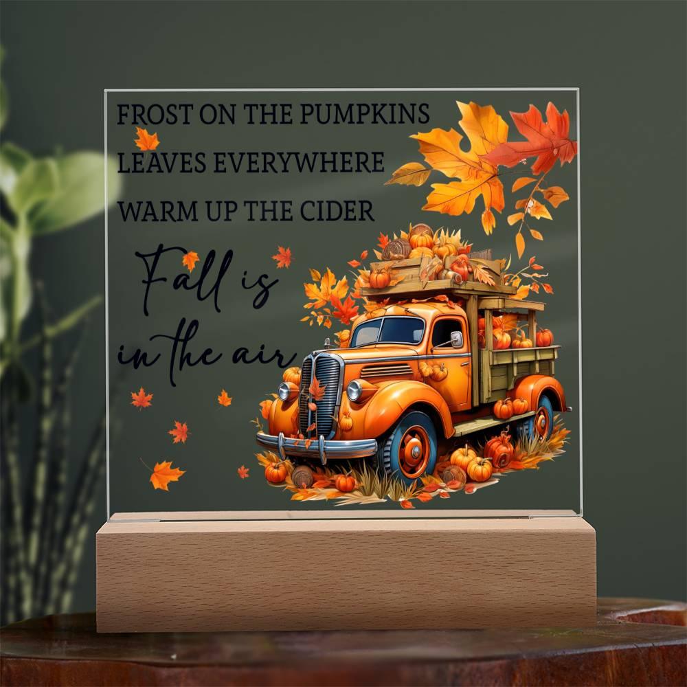 Thanksgiving 'Embrace Autumn's Charm' Acrylic Square Plaque - Real Rad Boutique