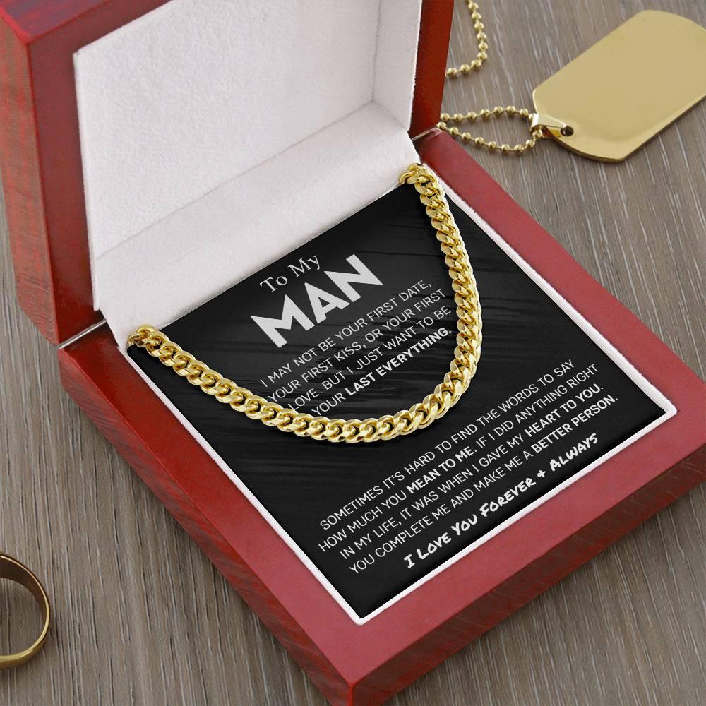 'To My Man, My Last Everything' Cuban Link Chain - Real Rad Boutique