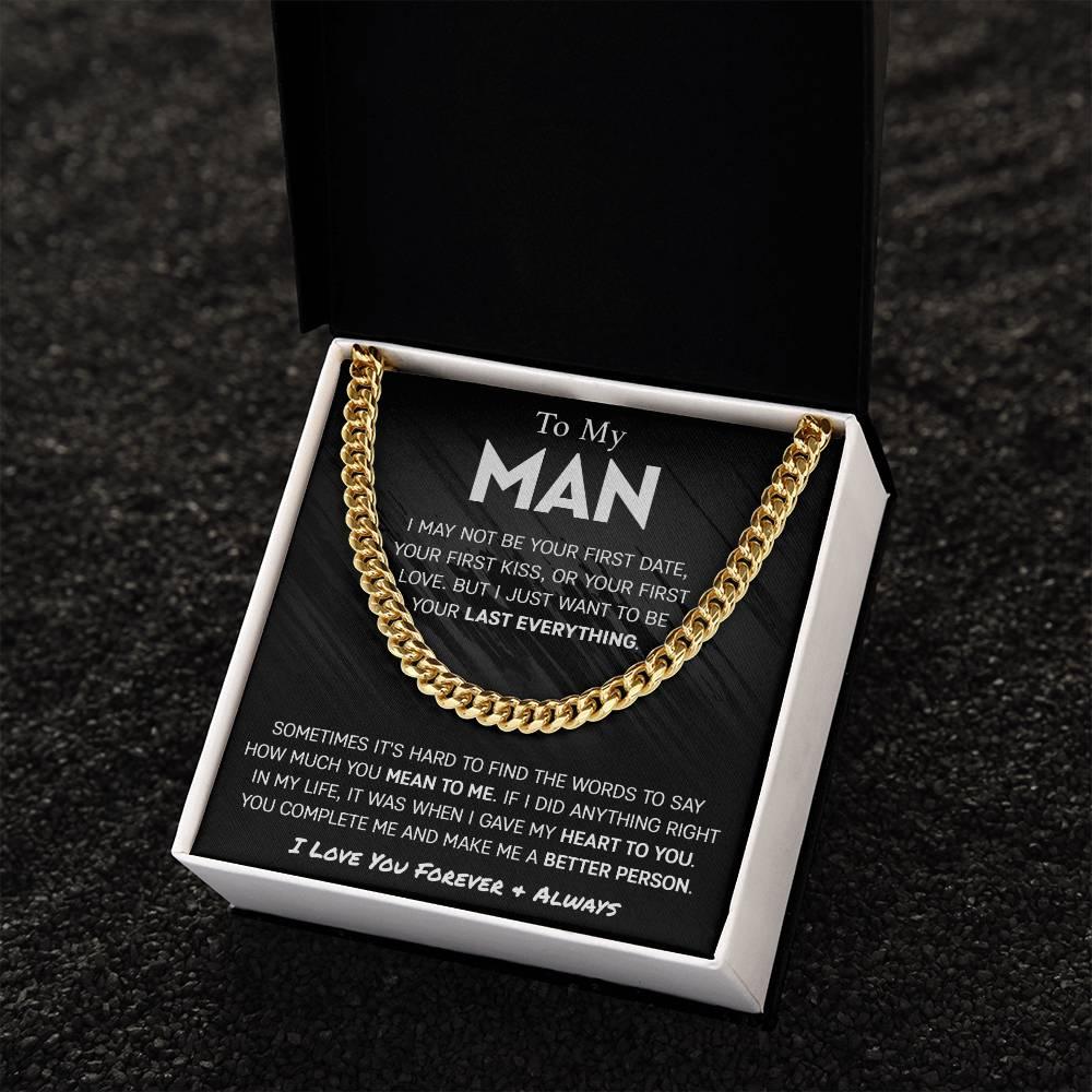 'To My Man, My Last Everything' Cuban Link Chain - Real Rad Boutique