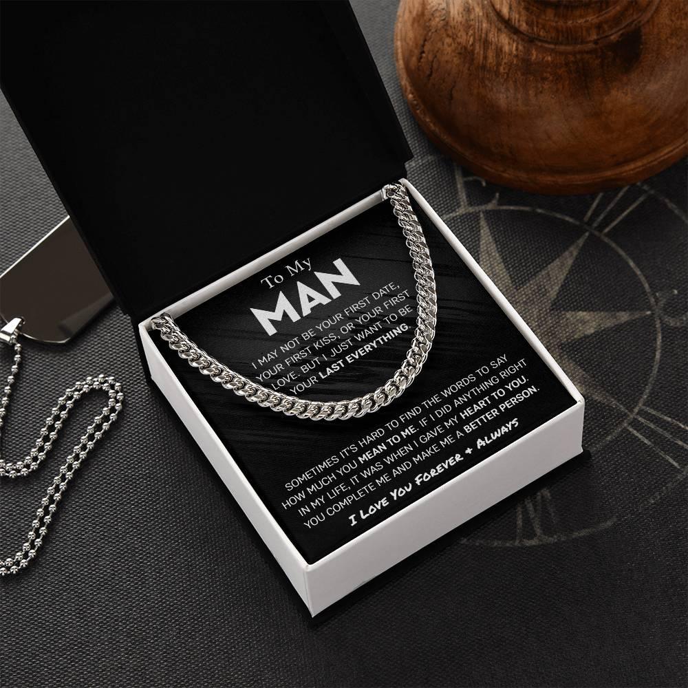 'To My Man, My Last Everything' Cuban Link Chain - Real Rad Boutique