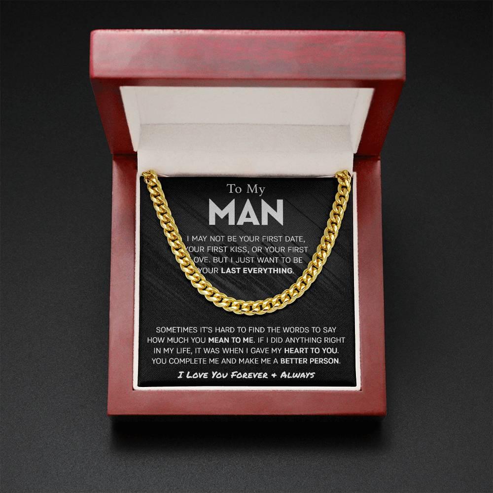 'To My Man, My Last Everything' Cuban Link Chain - Real Rad Boutique