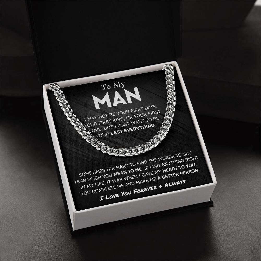 'To My Man, My Last Everything' Cuban Link Chain - Real Rad Boutique