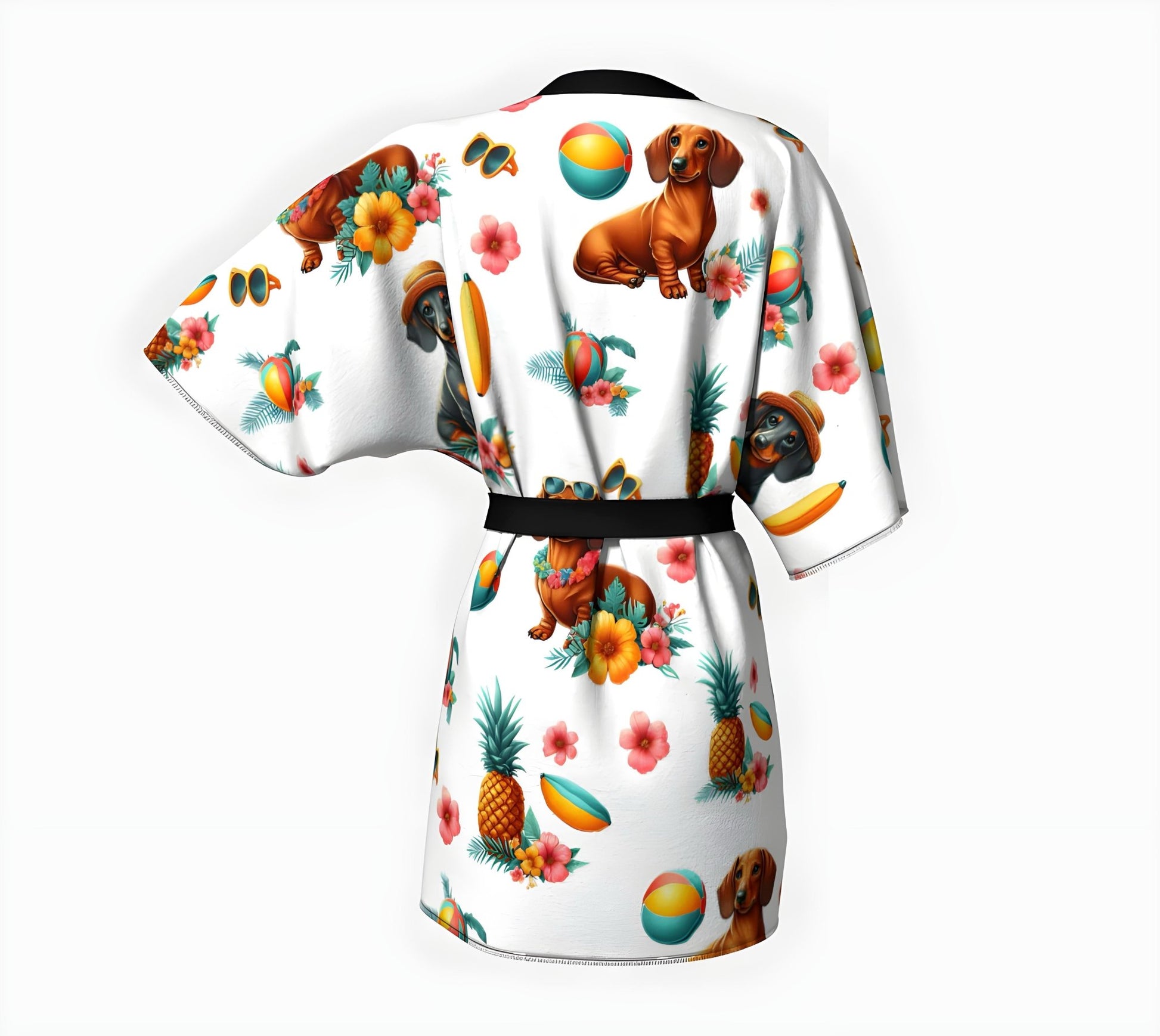 Tropical Dachshund Paradise - Dachshund Kimono Robe - Real Rad Boutique