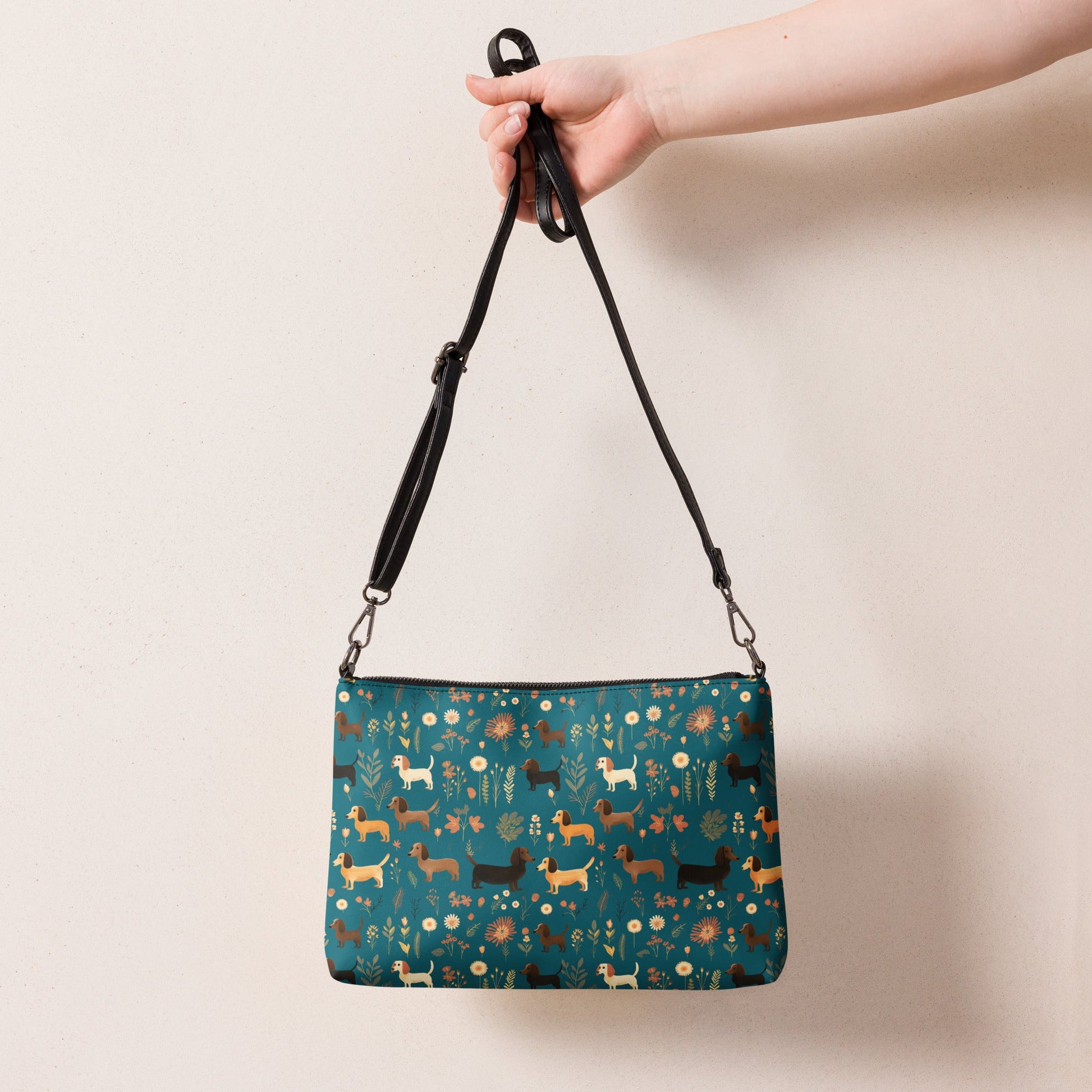 Turquoise Tails - Dachsund Crossbody Purse - Real Rad Boutique