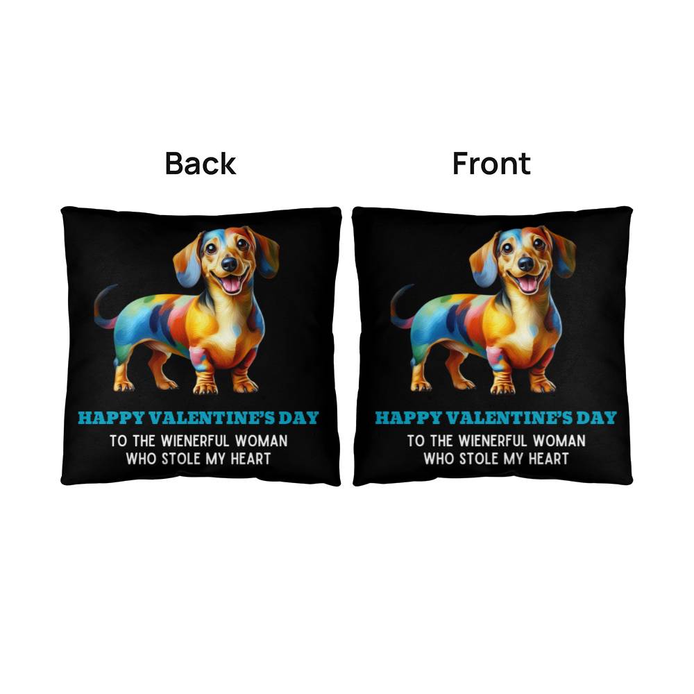 Valentine's Love Wrapped - Dachshund Pillow - Real Rad Boutique