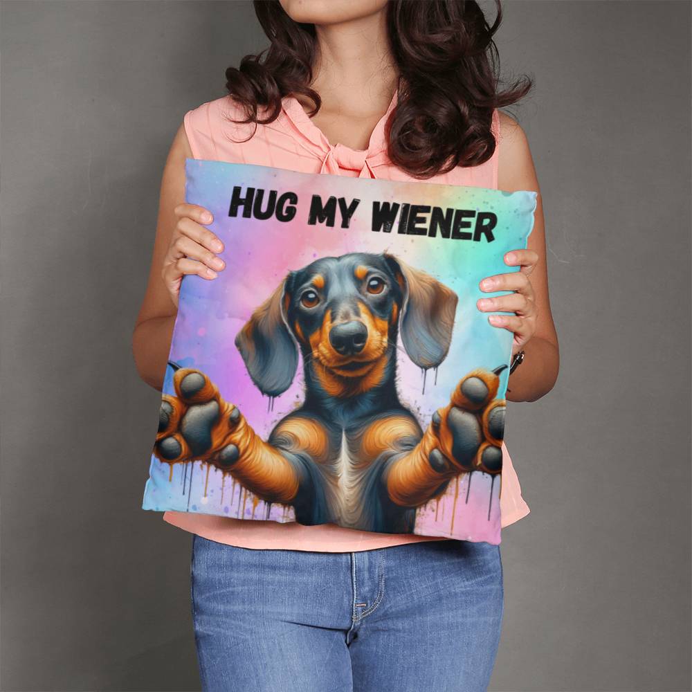 Wiener Hugs & Love - Dachshund Pillow - Real Rad Boutique