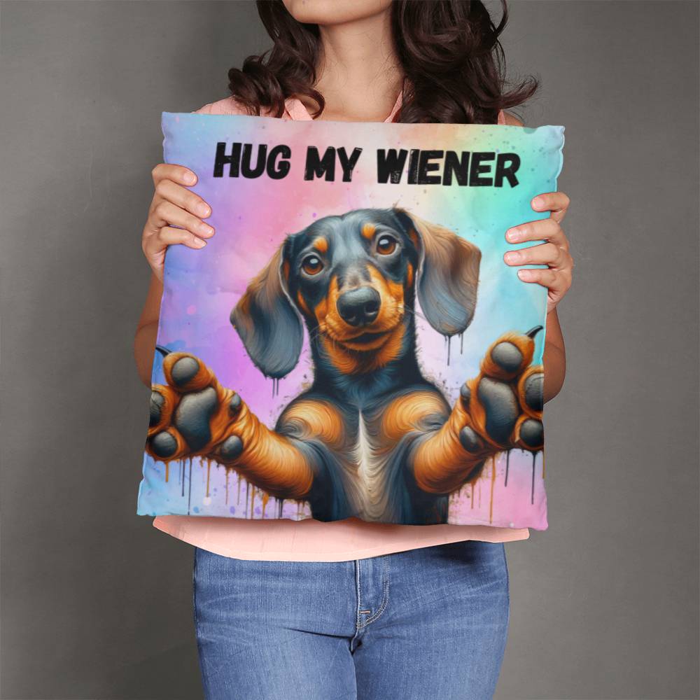 Wiener Hugs & Love - Dachshund Pillow - Real Rad Boutique