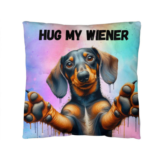 Wiener Hugs & Love - Dachshund Pillow - Real Rad Boutique