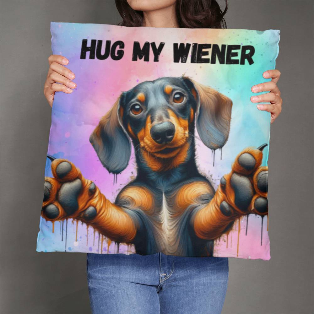 Wiener Hugs & Love - Dachshund Pillow - Real Rad Boutique