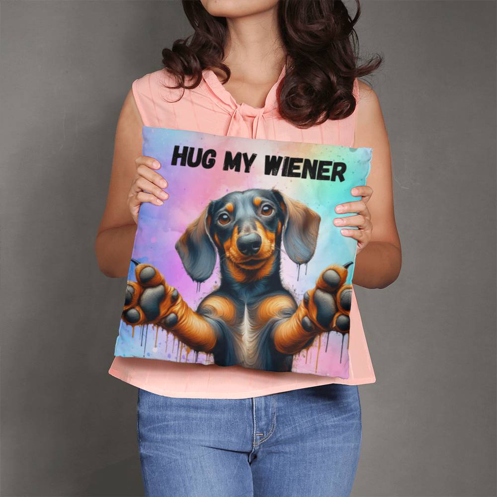 Wiener Hugs & Love - Dachshund Pillow - Real Rad Boutique