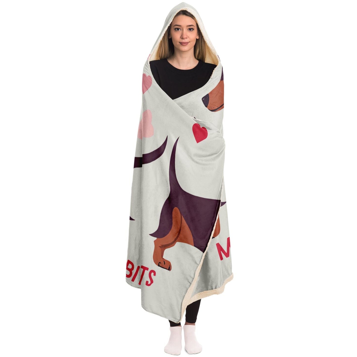 Wiener Love in Every Stitch - Hooded Blanket - Real Rad Boutique