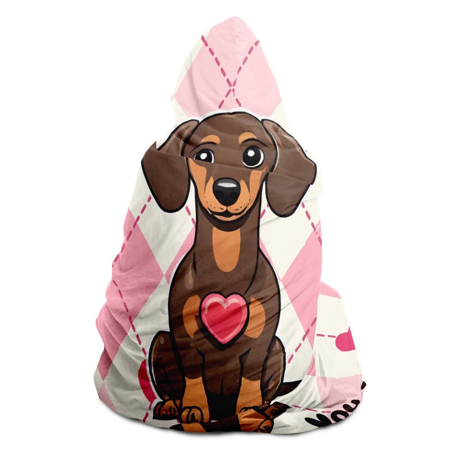 Wiener Love This Valentine's Day - Hooded Blanket - Real Rad Boutique