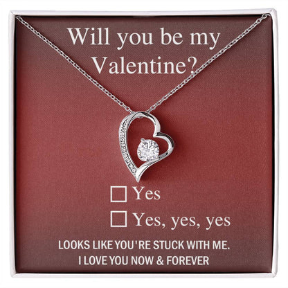 Will You Be My Valentine? - Forever Love Necklace - Real Rad Boutique