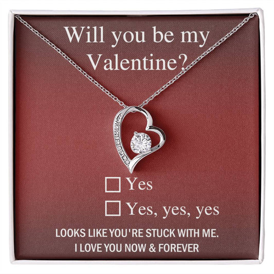 Will You Be My Valentine? - Forever Love Necklace - Real Rad Boutique