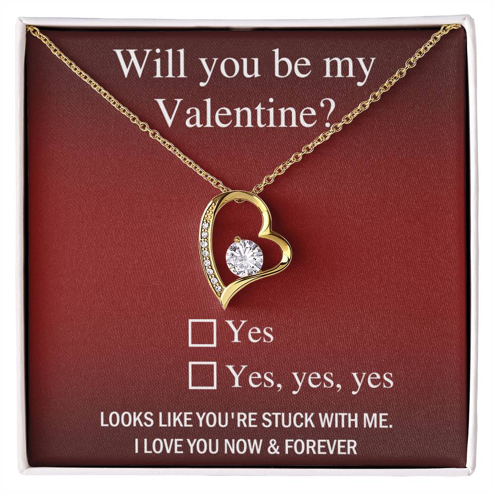 Will You Be My Valentine? - Forever Love Necklace - Real Rad Boutique