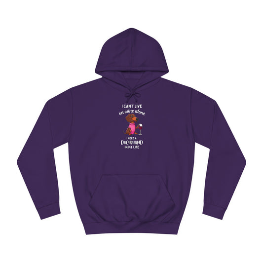 Wine and My Dachshund - Dachshund Hoodie - Real Rad Boutique