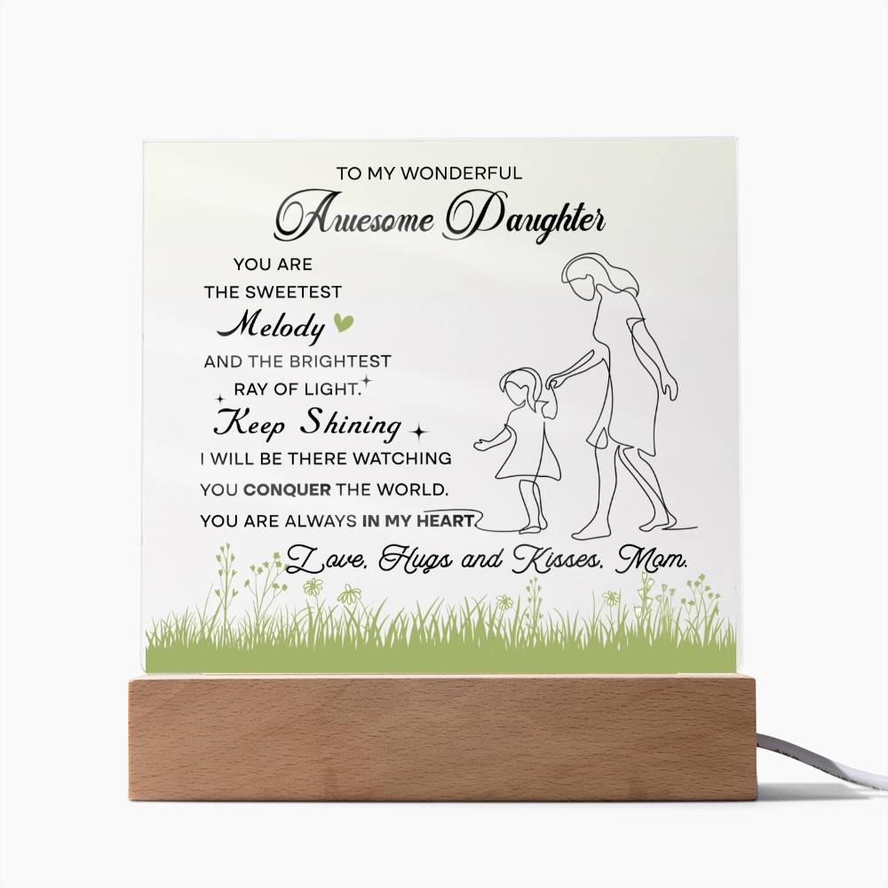 'Wonderful Daughter' Acrylic Square Plaque - Real Rad Boutique